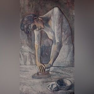 WOMAN IRONING, 1904 Original Vintage Fine Art Print Pablo Picasso Deco Nouveau